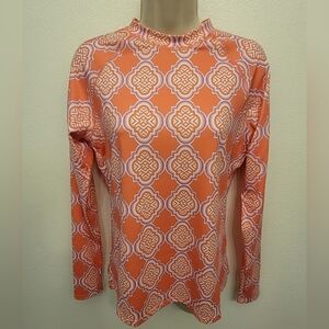 NWT Cabana Life Geo Design Rashguard Top